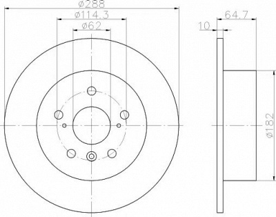 HELLA PAGID 8dd355109051 -  Тормозной диск